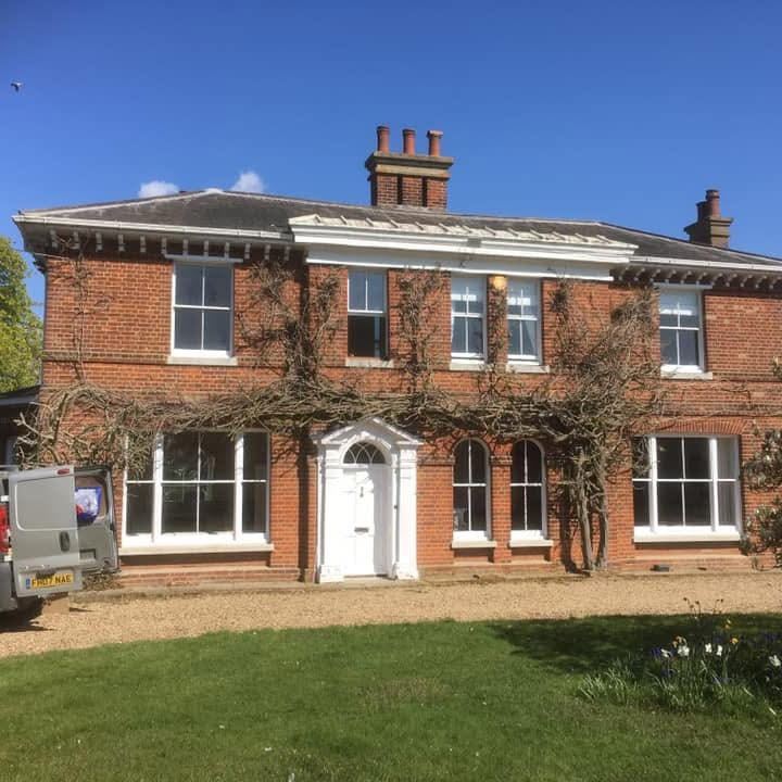 Period house with traditional sash windows