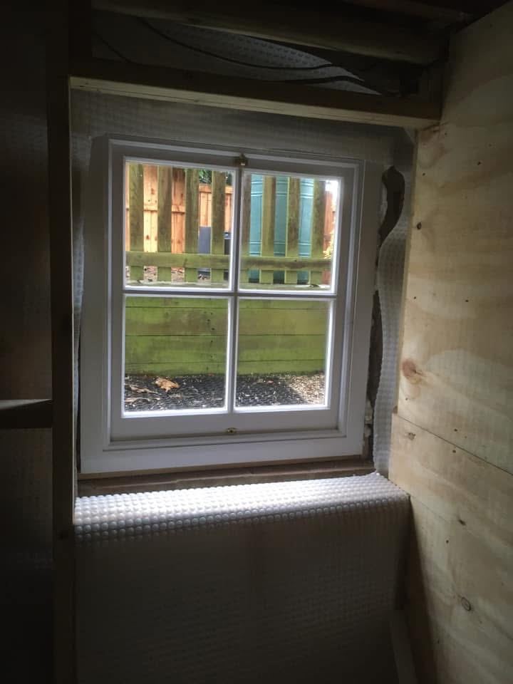 The new timber window fitted